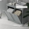 Munora 30" Gray Tilt-Out Laundry Sorter Cabinet - Two-Compartment Bathroom Storage with Anti-Tip Design - 4 of 4