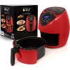 Deco Chef 3.7QT Personal Digital Air Fryer, 7 One-Touch Cooking Programs, 1300W, Red - 2 of 4
