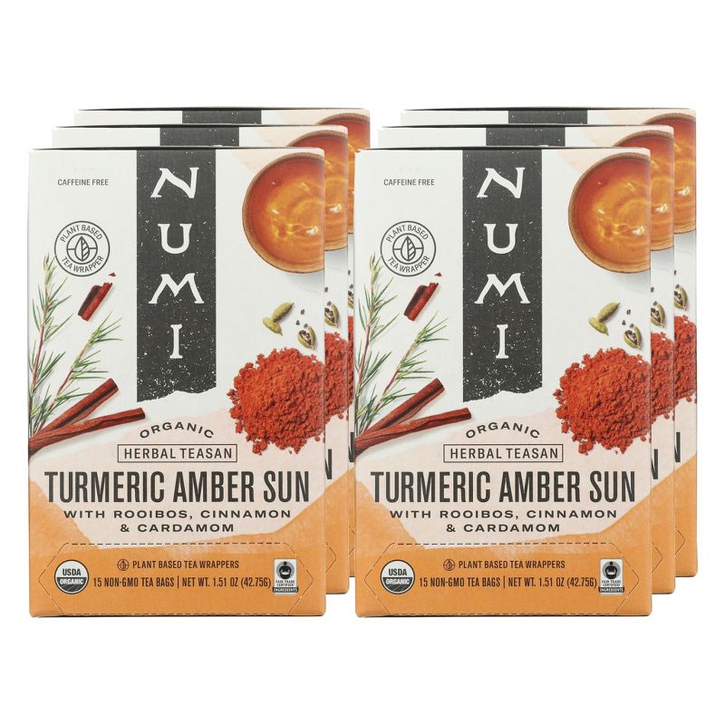 Numi Turmeric Amber Sun Tea - Case of 6/15 Bags, 1 of 7