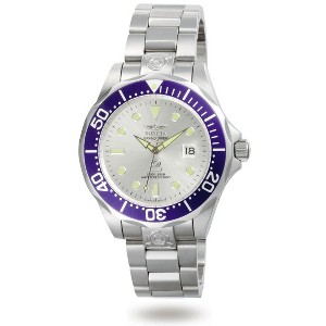 Invicta Men's Automatic Stainless Steel Watch - Grand Diver Silver Dial Date | 3046 - 1 of 4