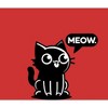 Black Chibi Cat Youth Crew Neck Short Sleeve Tee - 2 of 2
