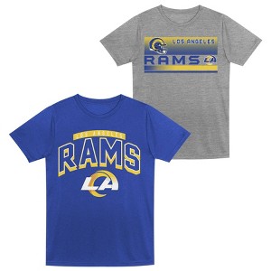 NFL Los Angeles Rams Toddler Boys' Gray 2pk T-Shirt - 1 of 3