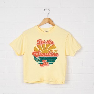 Simply Sage Market Women's Let the Sunshine In Short Sleeve Relaxed Fit Cropped Graphic Tee - 1 of 3