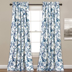 Set Of 2 Chenille Chevron Light Filtering Window Curtain Panel - Lush ...