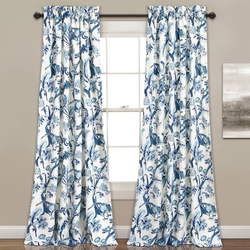 Set of 2 Dolores Light Filtering Window Curtain Panels - Lush Décor, 1 of 15