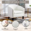 Barrel Chairs with Soft Padded Armrest for Living Room Bedroom Waiting Room - 3 of 4