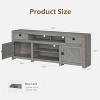 Farmhouse TV Stand for 80 Inch TVs,  with 4 Storage Drawers & 3 Open Shelf, Grey Television Consoles Stands for Living Room, Bedroom - 4 of 4