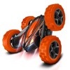 Angel Sar 360° Flip Stunt RC Car, 4WD Double-Sided Remote Control Race Car with 2.4GHz Control, Off-Road Toy for Kids Indoor Outdoor Play, Orange - 2 of 4