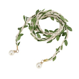 Unique Bargains Leaf Tassel Handmade Cord Belt 1 Pc - 1 of 4