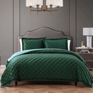 Bebejan 3 Piece Velvet Comforter Set - 1 of 4