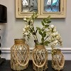 Slickblue Hand-Woven Hanging Glass Vase Clear with Natural Rope for Flowers or Decorative Fillers - Large/Medium/Small - 3 of 3