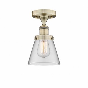 Cone - 1 Light Semi-Flush Mount In Industrial Style-8.25 Inches Tall and 6.5 Inches Wide - 1 of 1