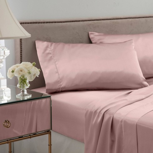 Queen Satin Sheet Set Silver - Belles & Whistles : Target