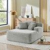 Akoasm Modern Plush Velvet Fabric Single Sofa for Living Room & Bedroom-Gray - 2 of 4