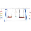 Ruvalino Playground Swings 5 in 1 Toddler Swing Set with Monkey Bar and Climbing Ladder for Backyard, Blue, 177.16"*69.1"*74.1" - 2 of 4