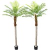 Acekool 2-Pack 82.7" Artificial Palm Trees, Realistic Faux Tropical Plants for Indoor and Outdoor Home, Office, Poolside, Balcony Décor - 2 of 4