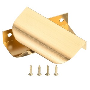 Unique Bargains Aluminum Modern Finger Edge Pull Cabinet Concealed Handles 10 Pcs - 1 of 4
