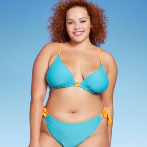 Women's Reversible Triangle Bikini Top - Wild Fable™ - 1 of 4