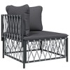 vidaXL Patio Lounge Set, 8-Piece, Anthracite - Modular Design with Thickly Padded Cushions, Powder-Coated Steel Frame, Ideal for Garden and Balcony - 4 of 4