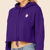 Dalix Heartly Ghost Embroidered Fleece Cropped Hoodie Cold Fall Winter Women - 4 of 4