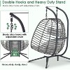 Brafab 2 Person Outdoor Egg Swing Chair with Cushions, Hanging Patio Chair for Garden or Balcony - 3 of 4