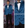 Lars Amadeus Men's Solid Color Two Button Party Faux Suede Blazer - 4 of 4