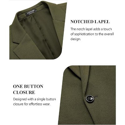 COOFANDY Mens Blazer Jacket One Button Casual Suit Jackets Stretch Knit Sport Coat Black L — фото 3