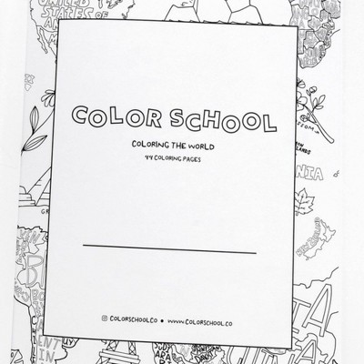 Color School World Exploration Coloring Book, 44 Pages, 10"x8"