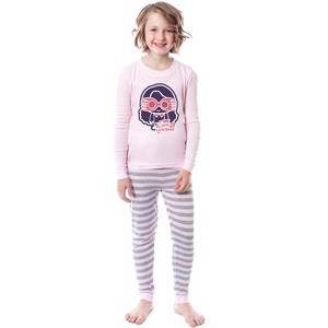 Harry Potter Girls' Chibi Luna Lovegood Child 2 Piece Tight Fit Pajama Set Pink - 1 of 3