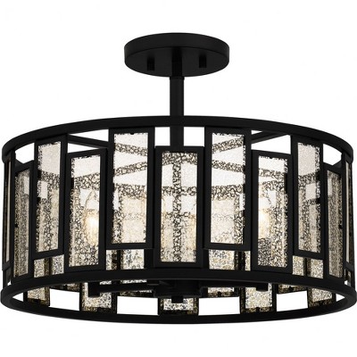 Quoizel Lighting Bankston 4 - Light Semi-Flush Mount in  Matte Black