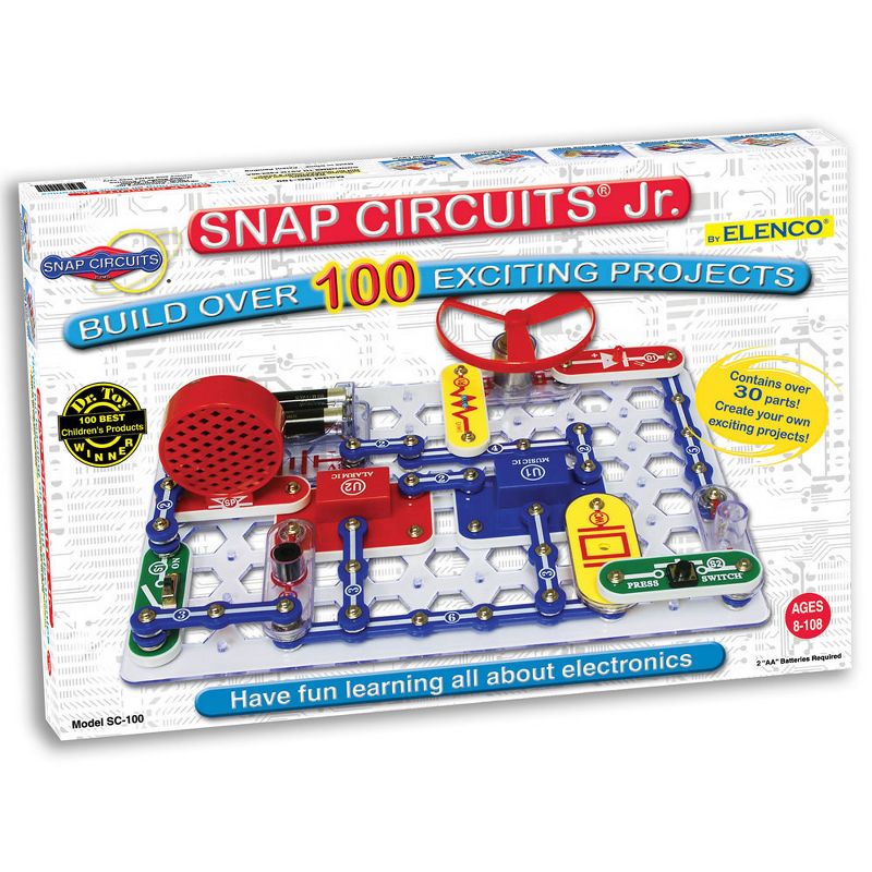 Snap Circuit Jr. Snap-Together Electrical Components - 30 Pieces, 1 of 4