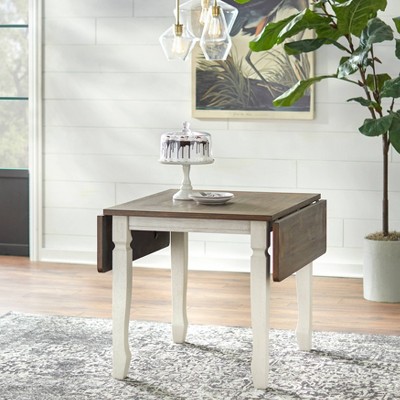 Maryland 5-Piece Walnut and White Extendable Dining Set
