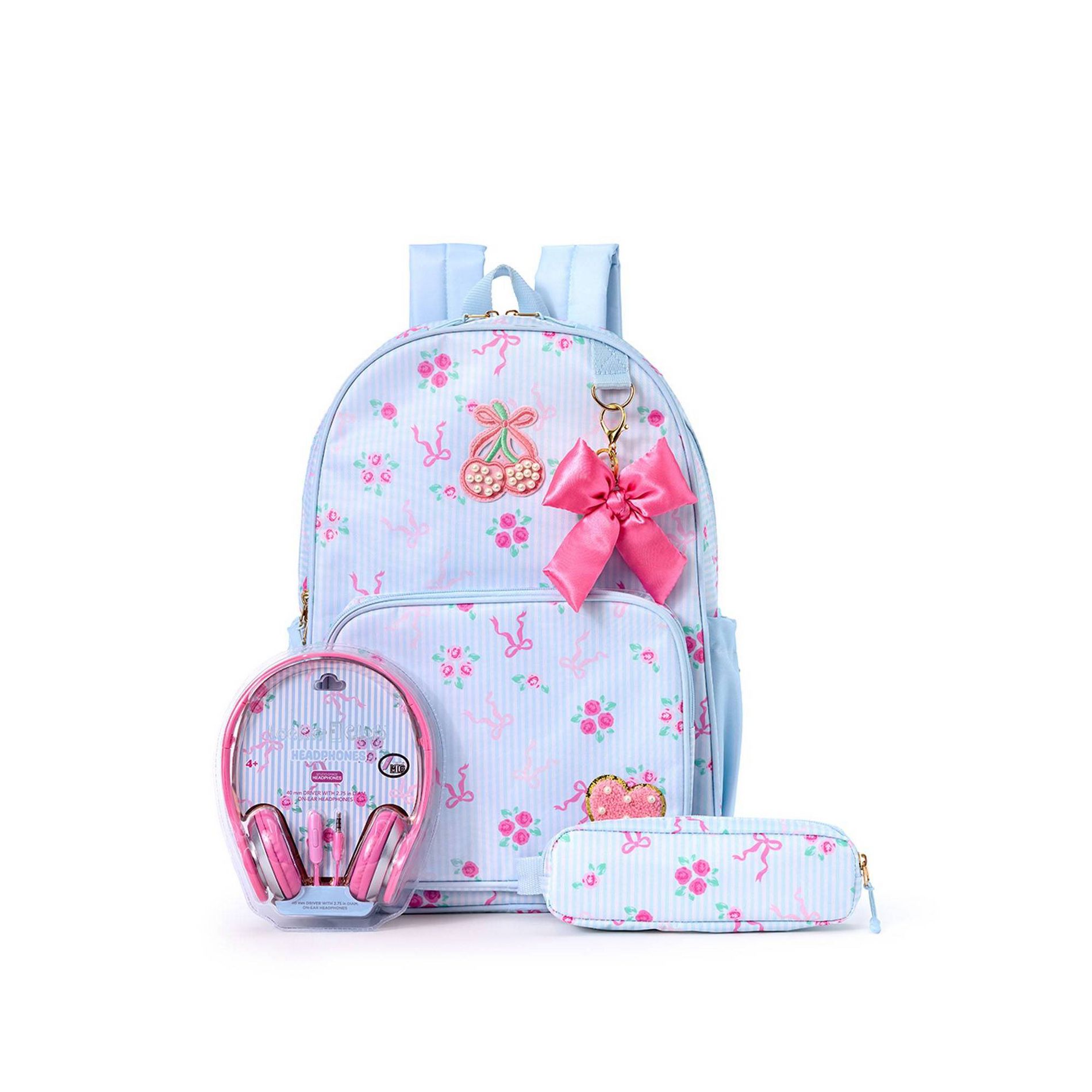 Locker Club Elevated Backpack Set with Pencil Case and Headphone
