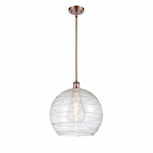 Athens Deco Swirl - 1 Light Pendant In Industrial Style-14.88 Inches Tall and 13.75 Inches Wide - 1 of 1