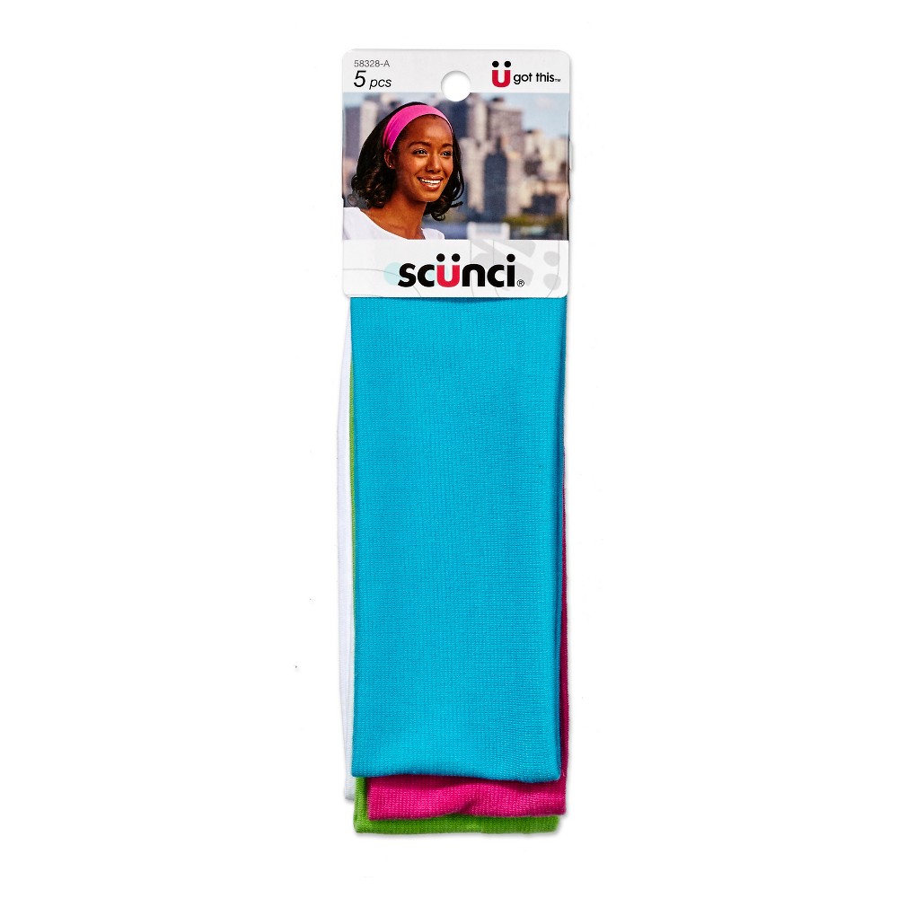 UPC 043194583287 product image for Scunci Basic Neon Stretch Headwraps - 5pk | upcitemdb.com