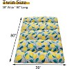 Nasitip Twin Japanese Futon Mattress,Foldable Floor Mattress with Modern Lemon Pattern, 1.5" Thicken Portable Roll Up Tatami Mat,Light Gray - 3 of 4