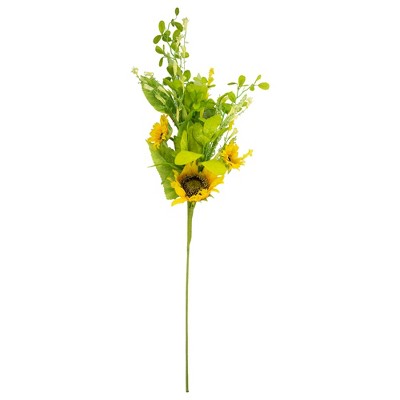 Allstate Floral 33" Sunflower and Wildflower Artificial Floral Silk Spray