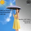 Clotth Travel Mini Umbrella for Purse With Case Small Compact UV Sun Protection Sun Lightweight Tiny Pocket Umbrella for Women Kids and Men - 4 of 4