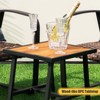 Tangkula Set of 3 Rattan Furniture Bistro Set C-Spring Chair Padded Seat Patio - image 2 of 4