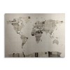 Trademark Fine Art - Michael Tompsett 'Postcard World Map' Floating Brushed Aluminum Art - 2 of 4