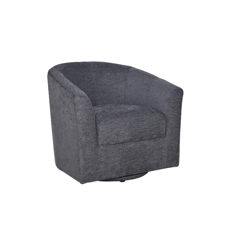 Set of 2 Liria Wooden Upholstered Barrel Chair for Livingroom with Metal Swivel Base | ARTFUL LIVING DESIGN, 3 of 7