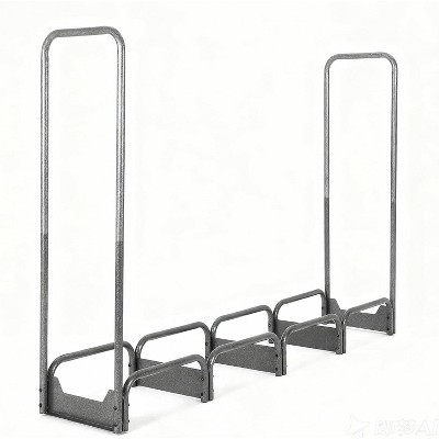 Coucheta Firewood Rack with 600D Oxford Waterproof Cover Combo Set, Heavy Duty Indoor/Outdoor Steel Log Storage Rack - Wood Pile Holder Stacker