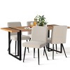 5-Piece Dining Set for 4 ,Rectangular 59" Dining Table Wood Grain Top with Upholstered Dining Chairs for Dining Room, Living Room-Tanpinhause - 2 of 4