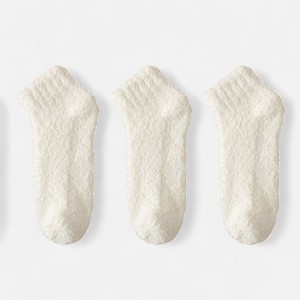 Anna-Kaci Women's 3-Pack Non-Slip Plush Fuzzy Ankle Socks with Grips and Soft Cozy Texture - 1 of 3