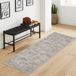 Modern Washable Rugs Abstract Area Rug Non Slip Low Pile Accent Rugs for Living Room Bedroom - 1 of 4