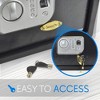SereneLife Electronic Fingerprint Safe Box with Mechanical Override - SLSFE18FP - Black - 3 of 4
