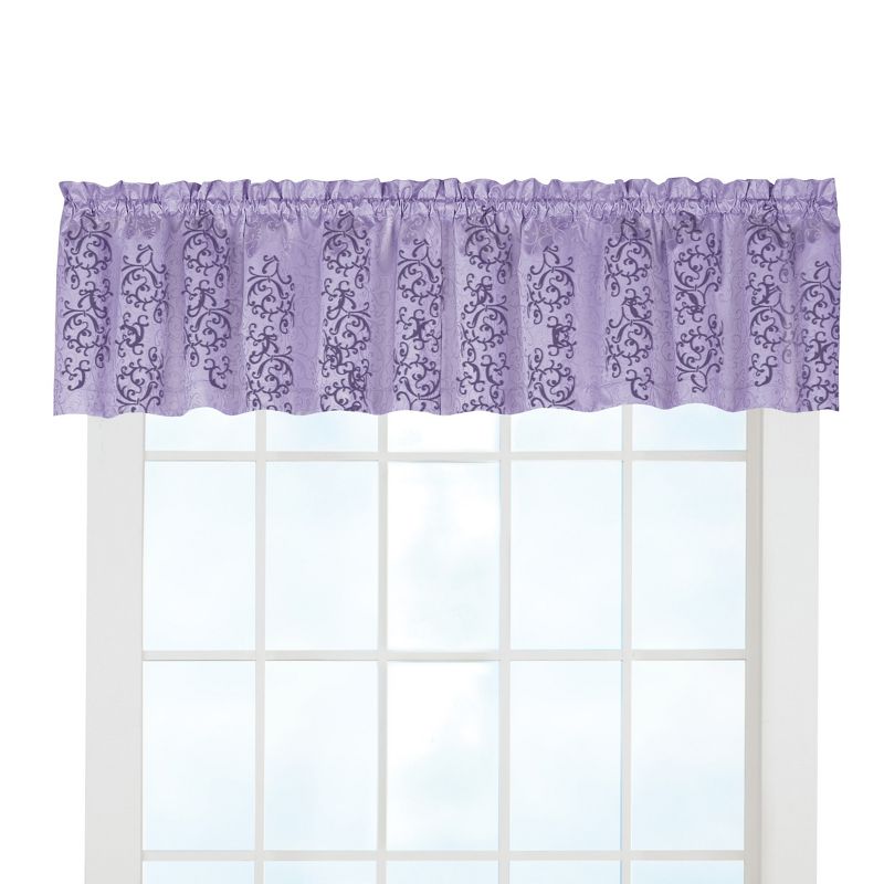Collections Etc Thermal-backed Scroll Insulated Window Valance Blocks Light, Reduces Outside Noise and Provides Insulation from Heat and, 1 of 5