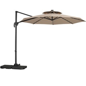 Ainfox 10ft Patio Umbrella LED Solar Lights for Deck, Pool, Garden - 1 of 4