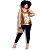 Women's Plus Size Razzle Dazzle Cami - bronze | CITY CHIC - 3 of 4