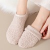 Anna-Kaci Women's 3-Pack Fuzzy Grip Socks Low Cut Non-Slip Soft Lounge Slipper Socks - 3 of 4